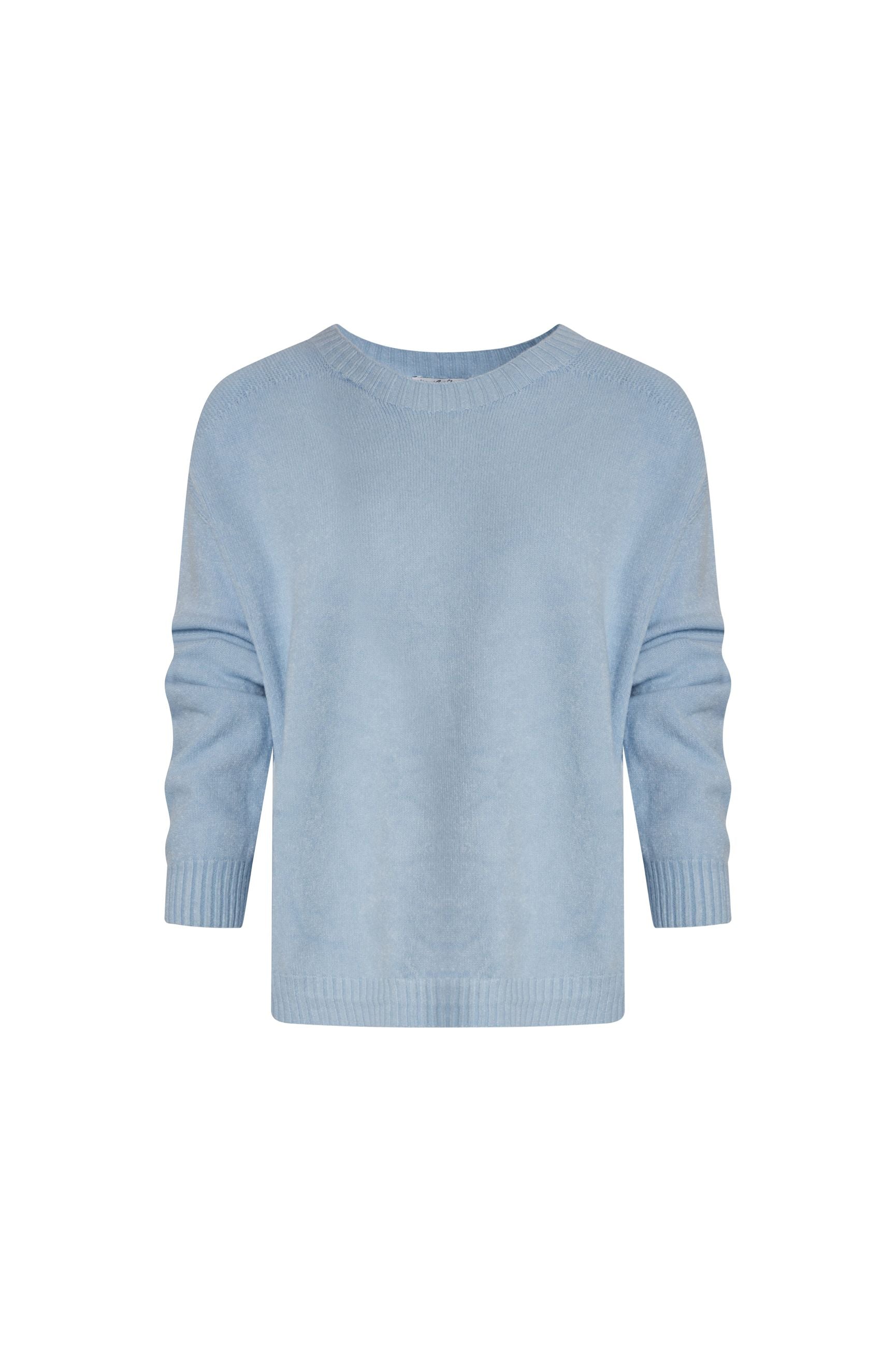 Fracomina - Crew Neck Sweater Sky - Donna