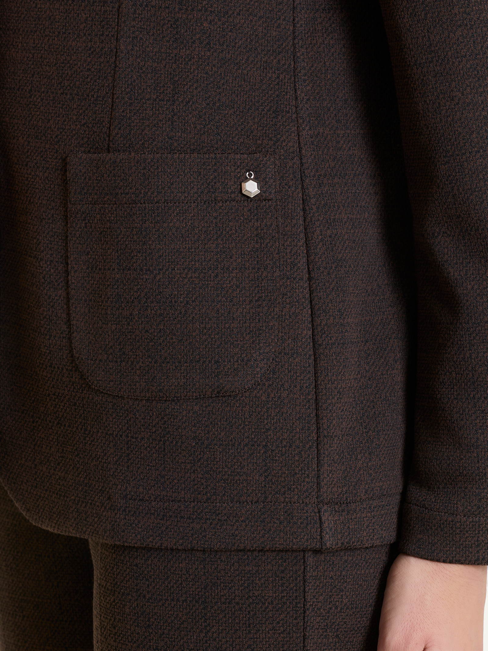 Ragno - Blazer con due bottoni e tweed pattern in Jacquard - Donna