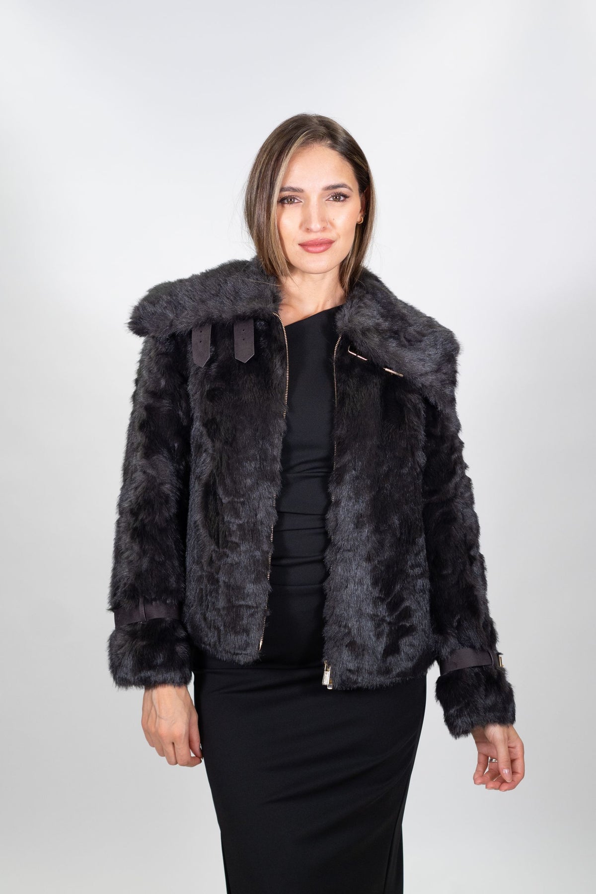 Yes Zee - Giacca in tessuto effetto peluche - Donna