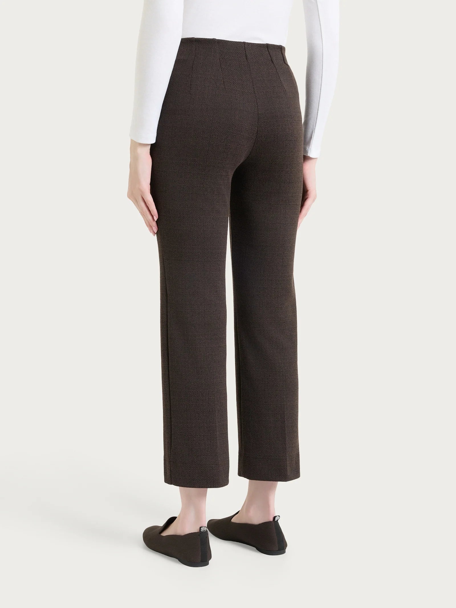 Ragno - Pantalone dritto con tweed pattern in Jacquard - Donna
