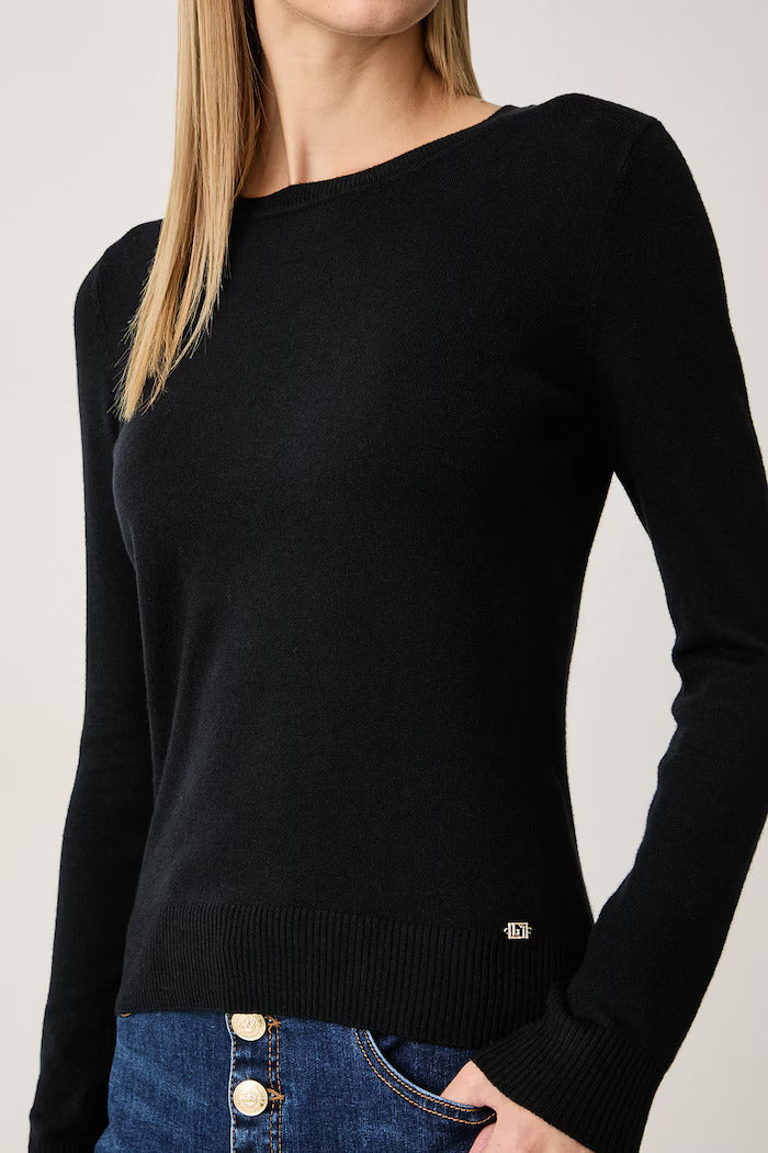 Gaudì - Maglia girocollo in filato di cotone - Donna