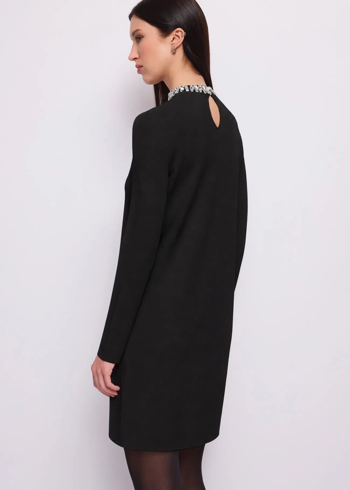 Gaudì - Abito corto in maglia con strass - Donna