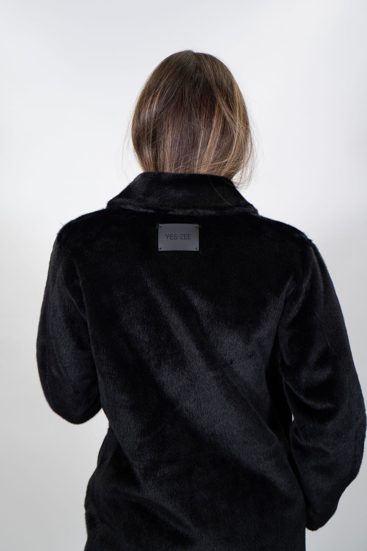 Yes Zee - Cappotto in ecopelle ed ecopelliccia reversibile - Donna