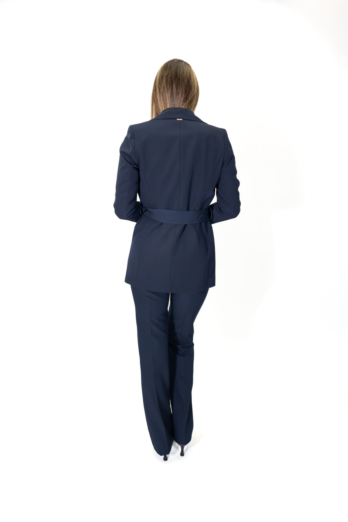 Fracomina - Giacca lunga sartoriale con cintura - Donna
