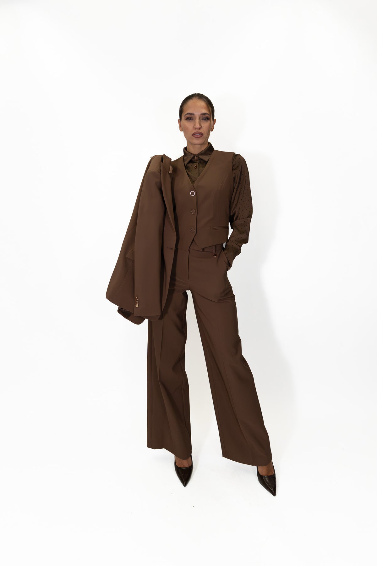 Fracomina - Gilet regular con scollo a V - Donna