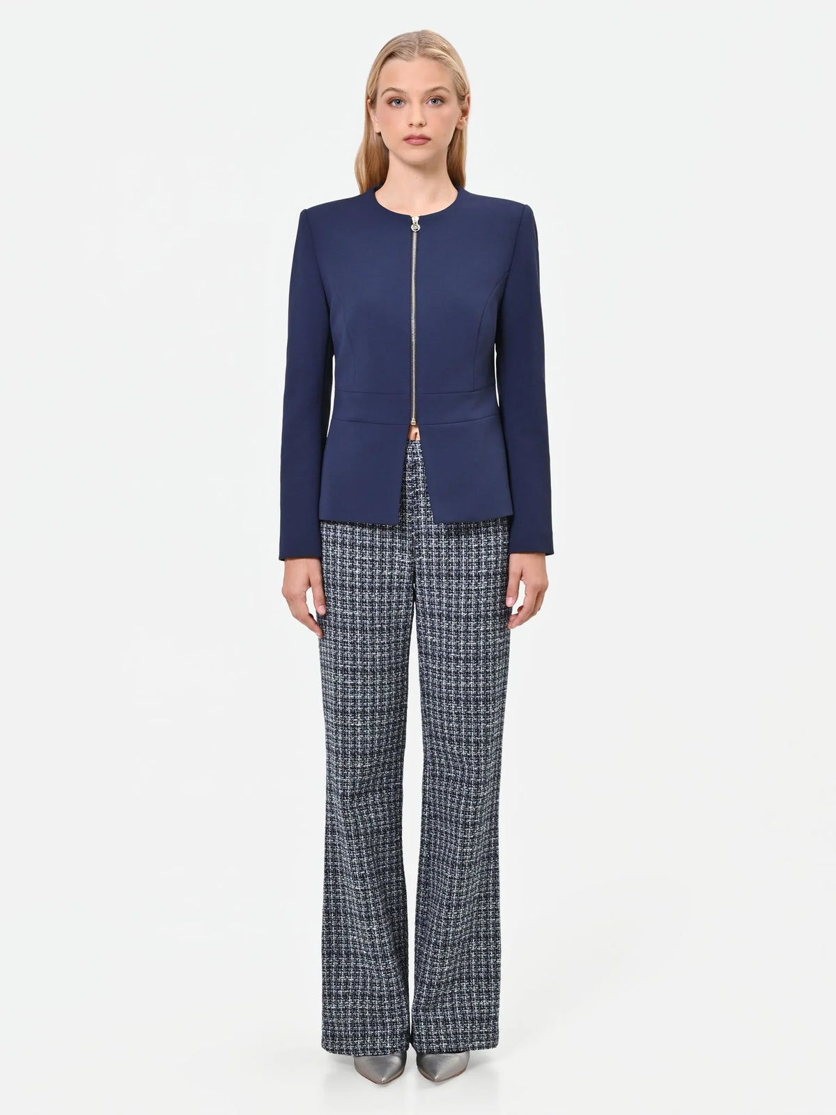 Rinascimento - Giacca Zip Tessuto Crepe - Donna
