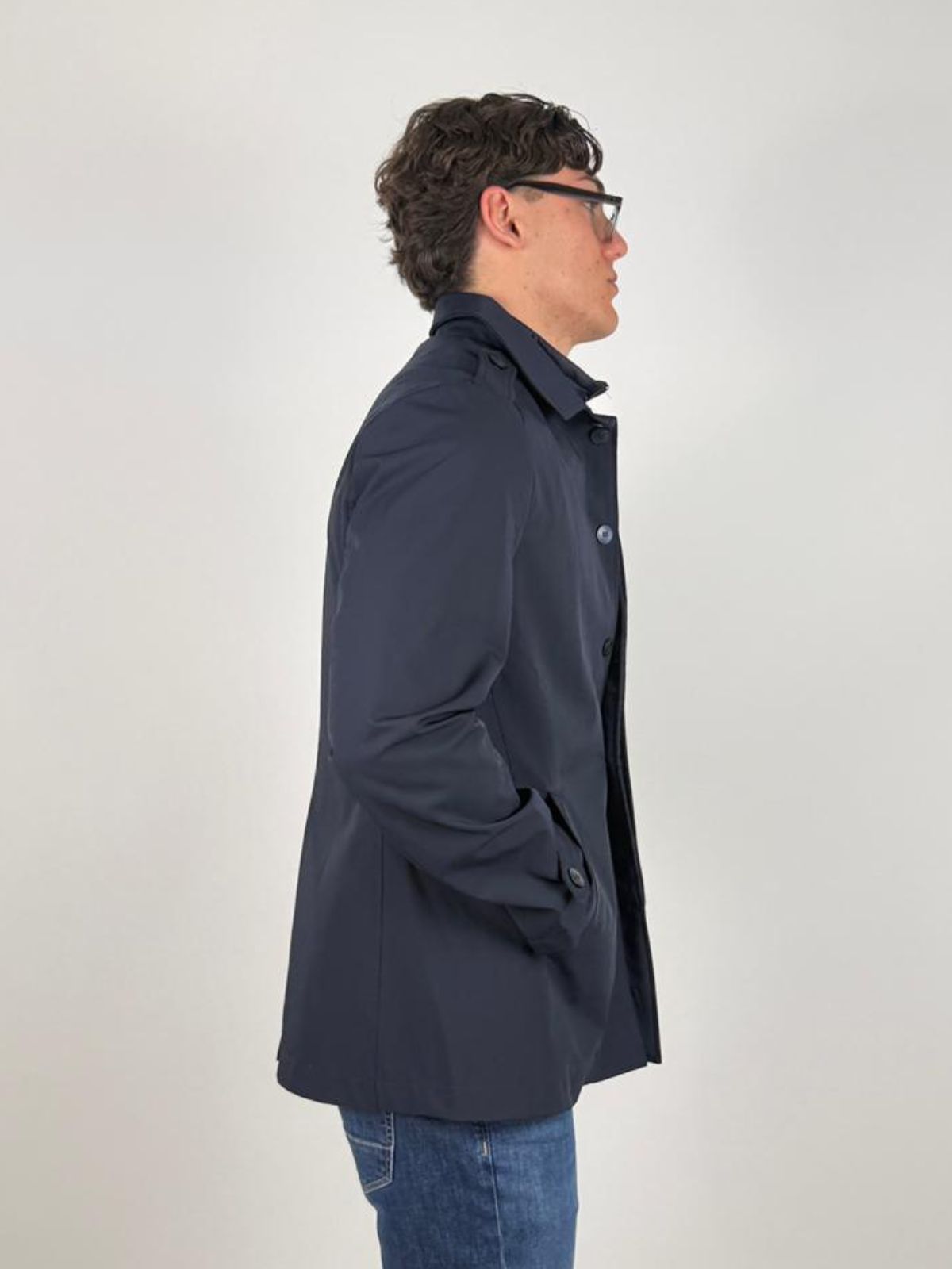 Yes Zee - Cappotto  Con Finto Gilet Staccabile - Uomo