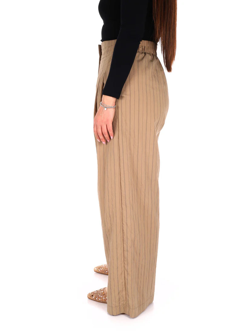 Yes Zee - Pantalone  Palazzo Con Pinces - Donna