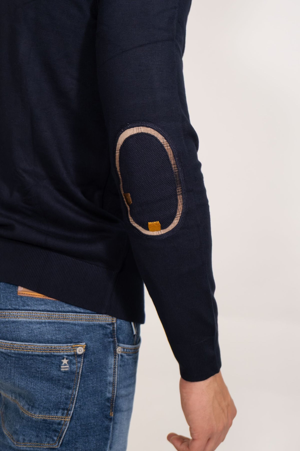 Markup - Maglia girocollo con toppe - Uomo