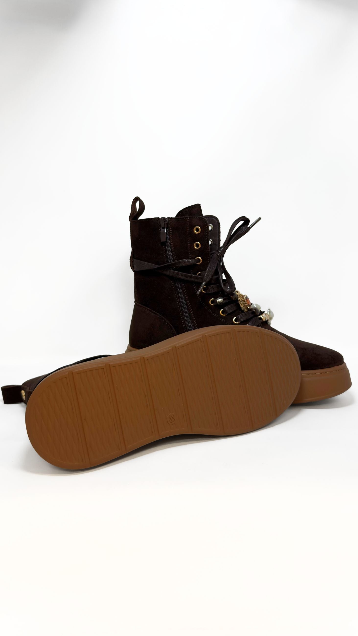 Gold&Gold - Stivaletto Scamosciato Marrone - Donna
