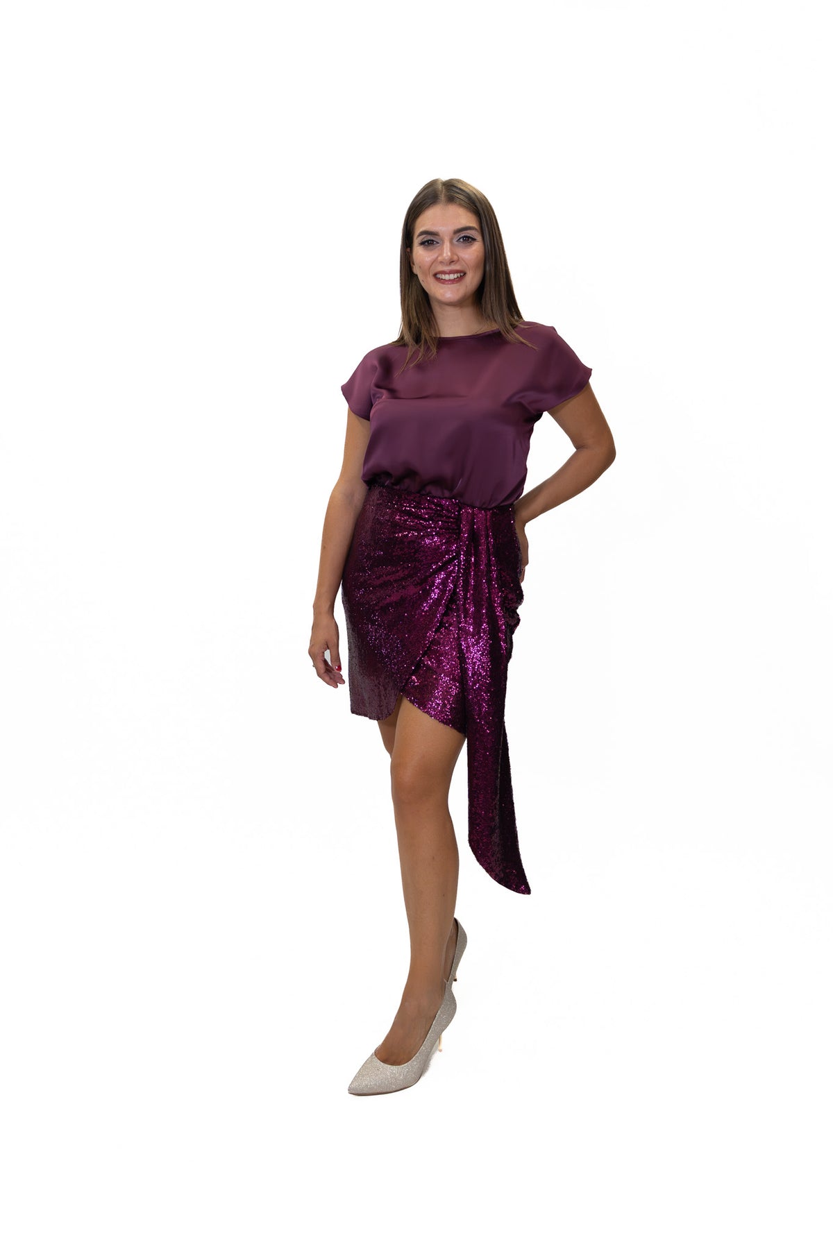 Rinascimento - Abito in Satin e Paillettes - Donna