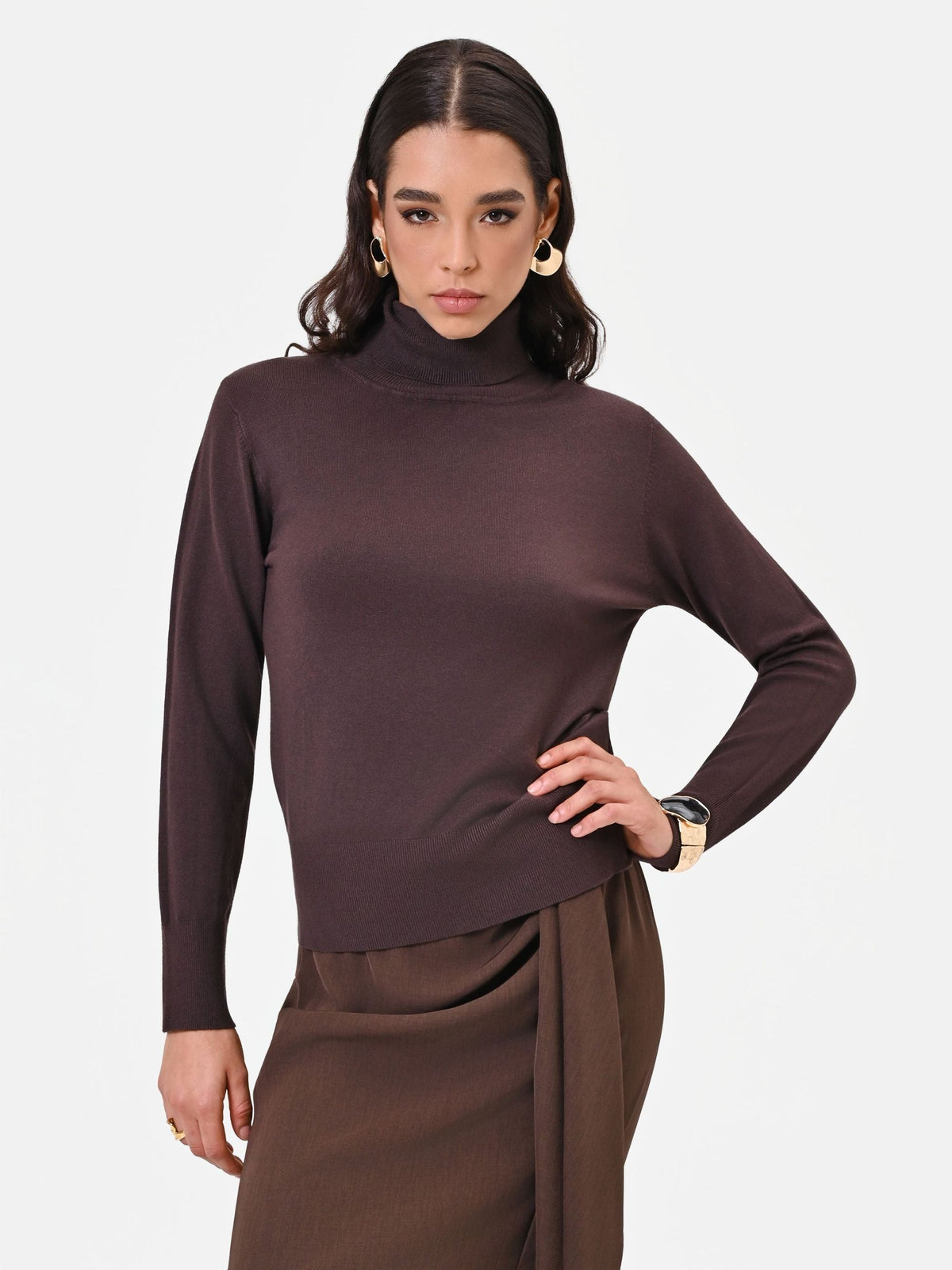 Rinascimento - Maglia dolcevita in misto viscosa - Donna