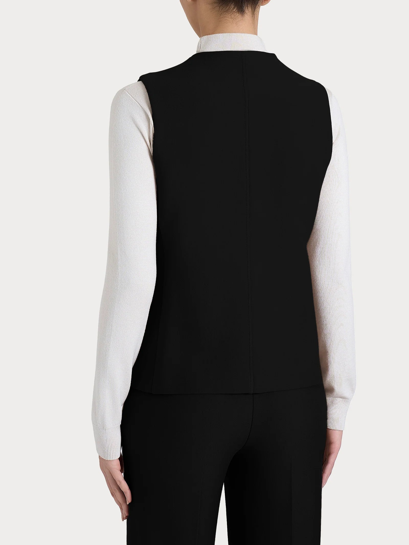 Ragno - Gilet con quattro bottoni in Compact - Donna