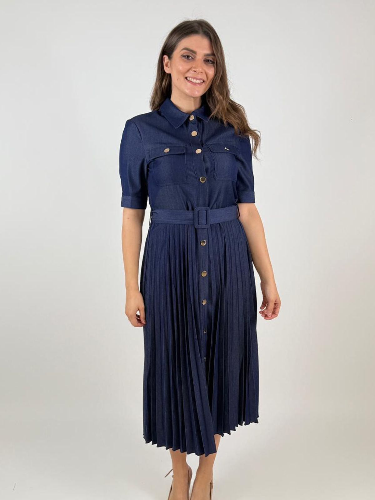 Fracomina - Abito regular modello chemisier midi - Donna
