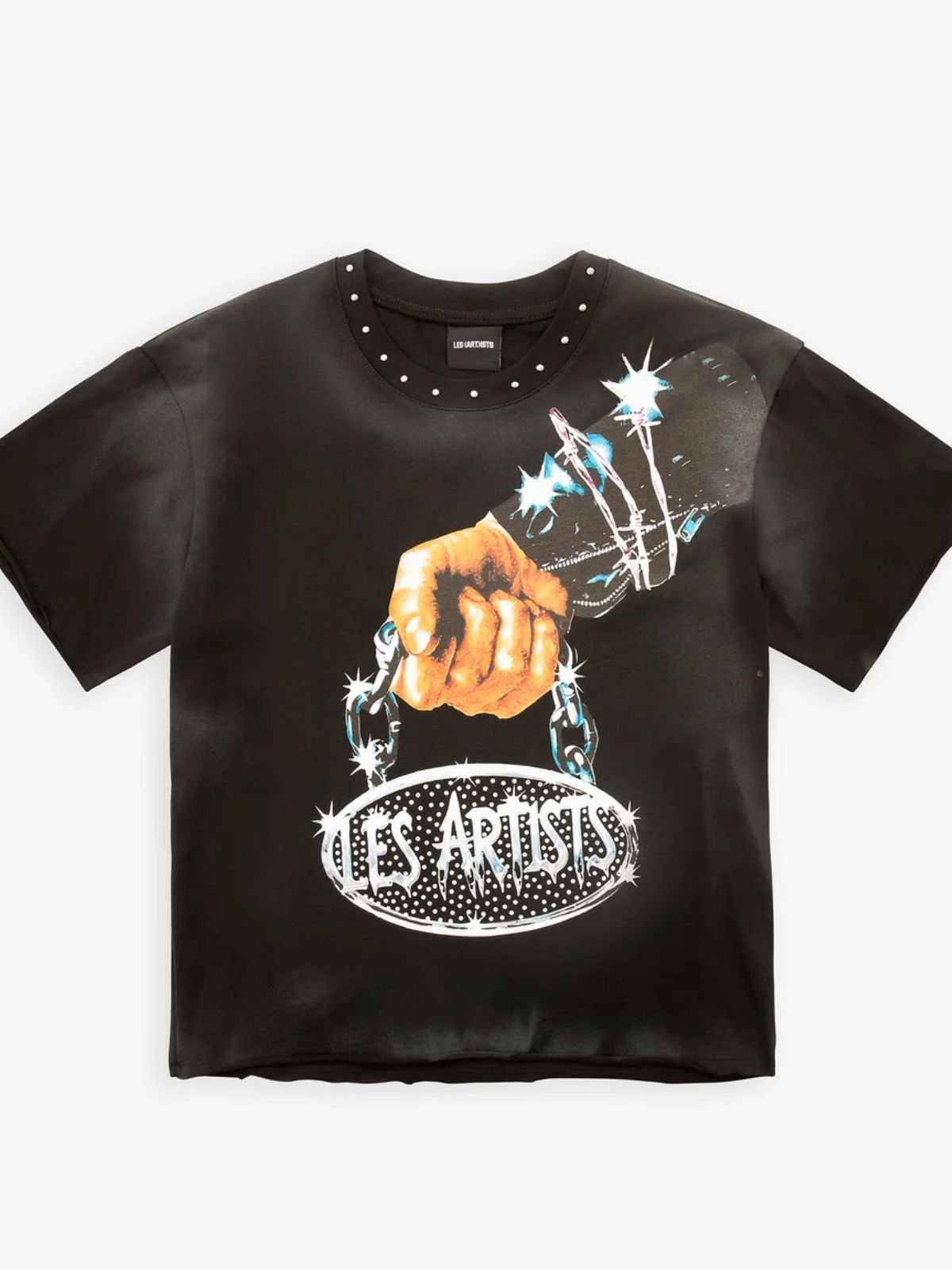 Les (Art)ist - T-Shirt M/M Boxy Fit 100% Cotone Hand Black - Unisex adulto