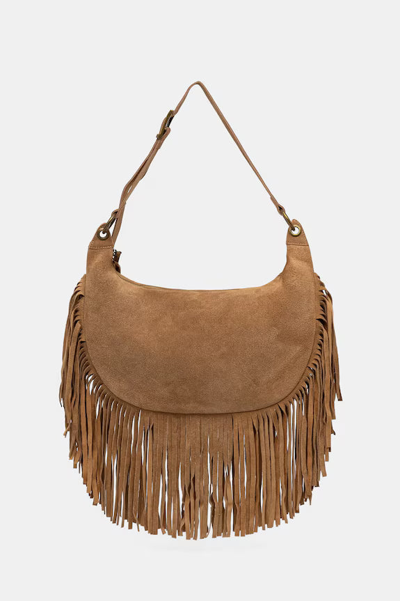 Vicolo - Borsa con frange in vera pelle - Donna