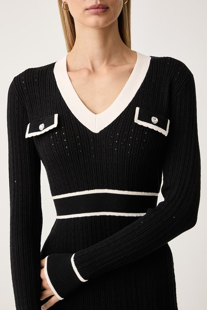 Gaudì - Abito In Maglia Scollo V  M-L - Donna
