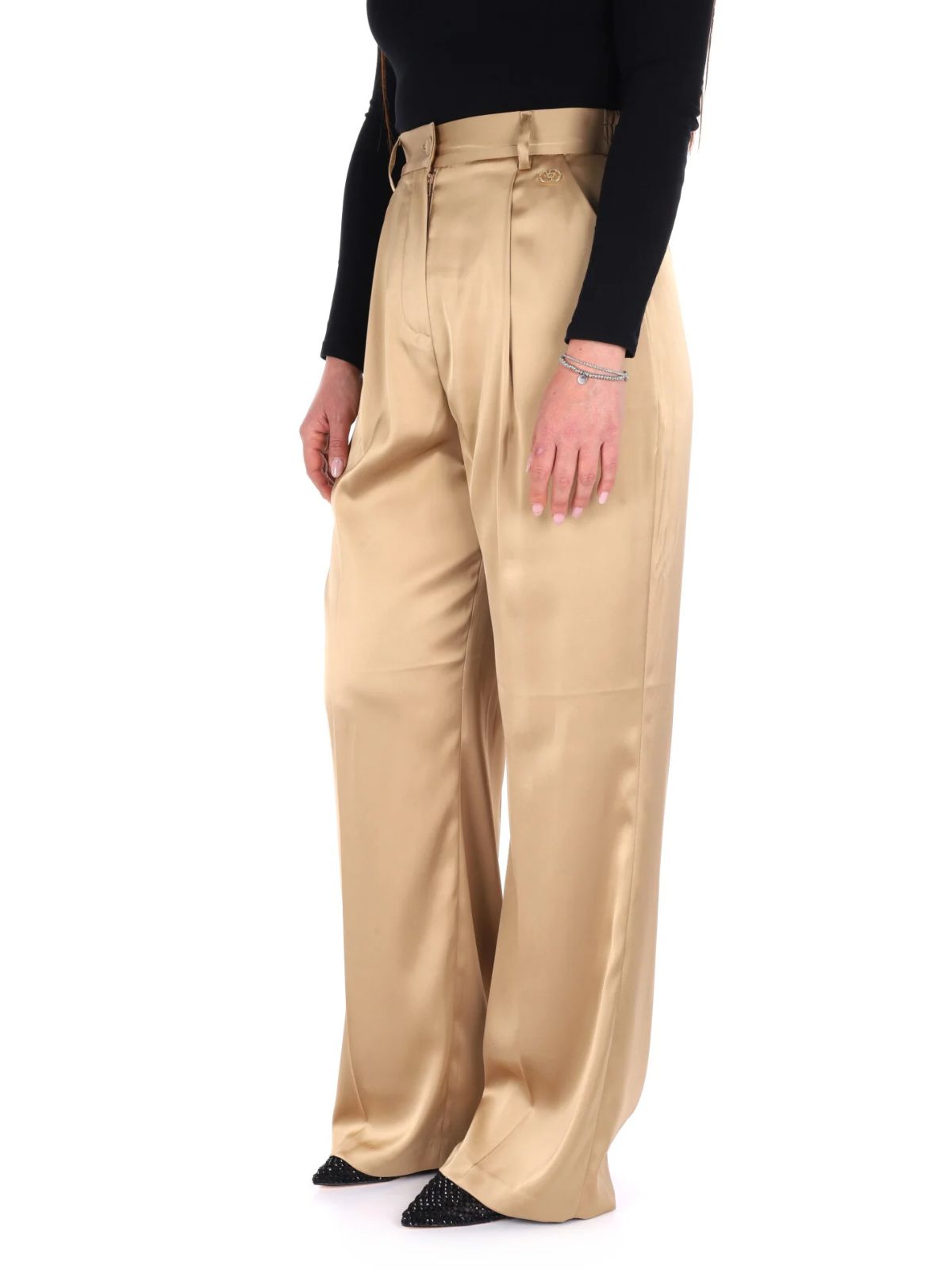 Yes Zee - Pantalone  Chinos Con Elastico Vita Dietro - Donna