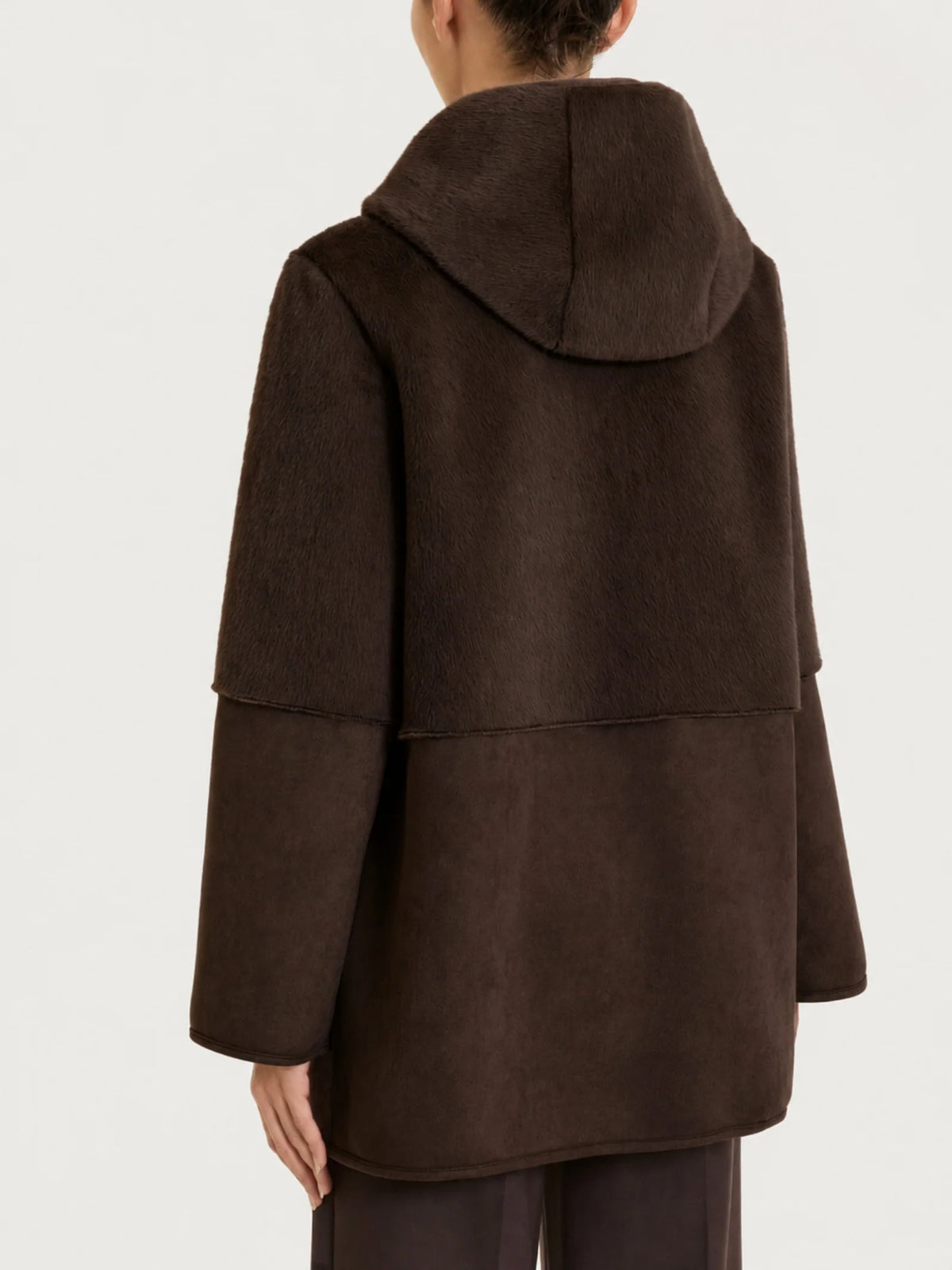 Ragno - Fuzzy Coat Giacca con cappuccio double-face - Donna