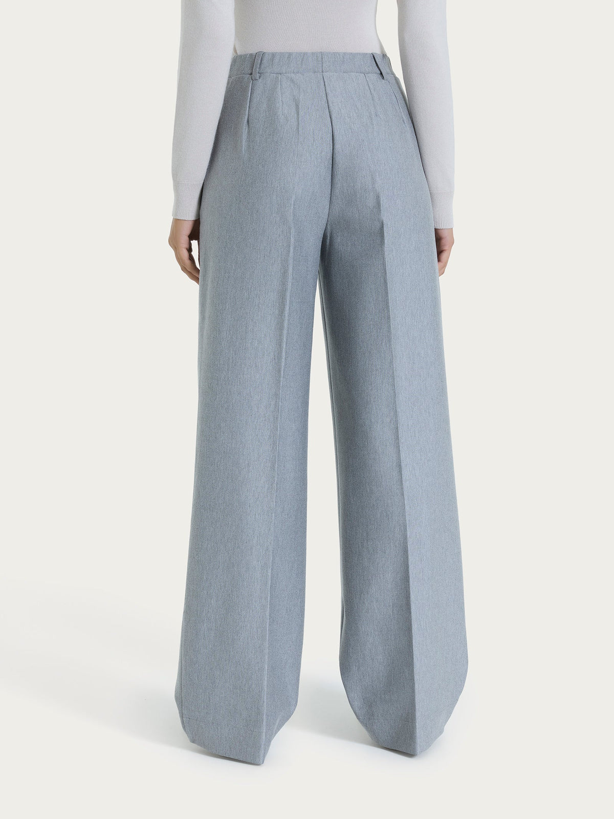 Ragno - Pantalone a palazzo con tasche in Compact - Donna
