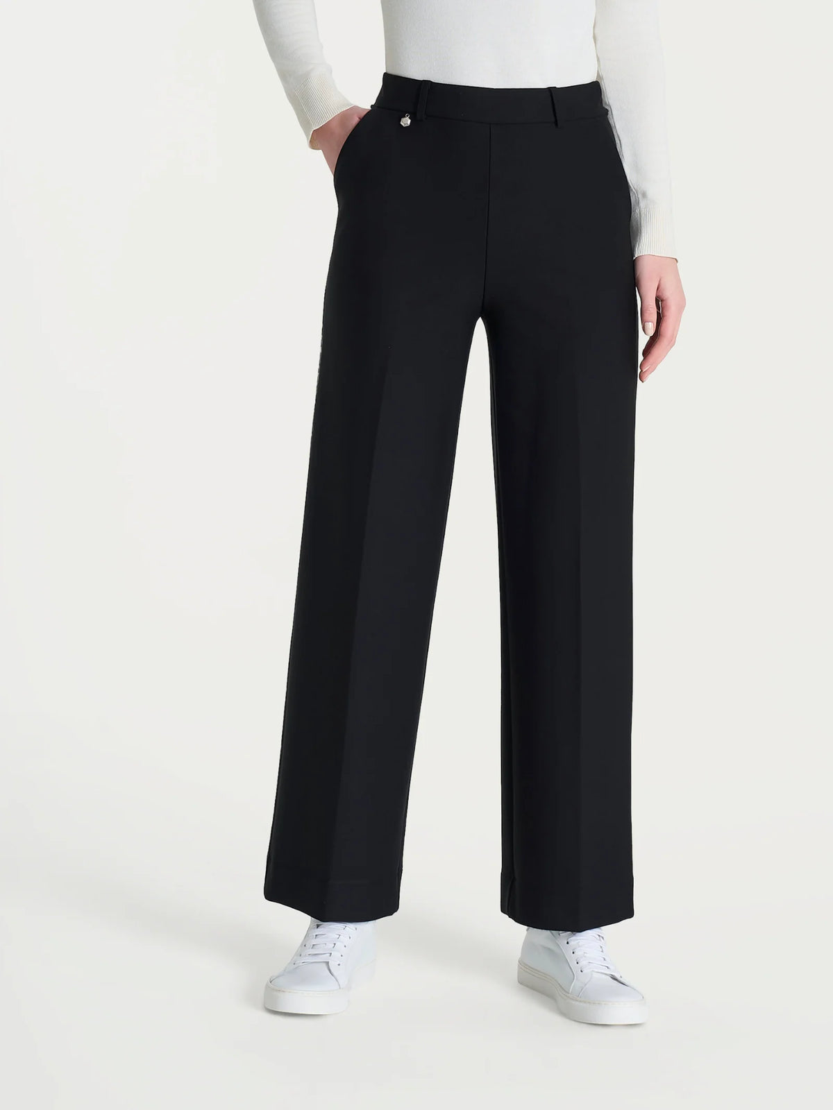 Ragno - Pantalone ampio alla caviglia in Compact - Donna