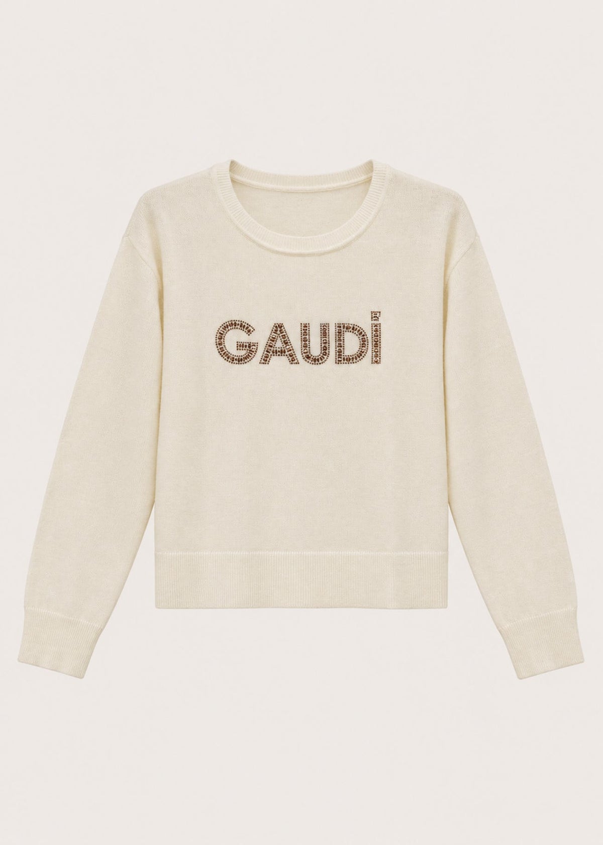 Gaudì - Maglia girocollo con logo in strass - Donna