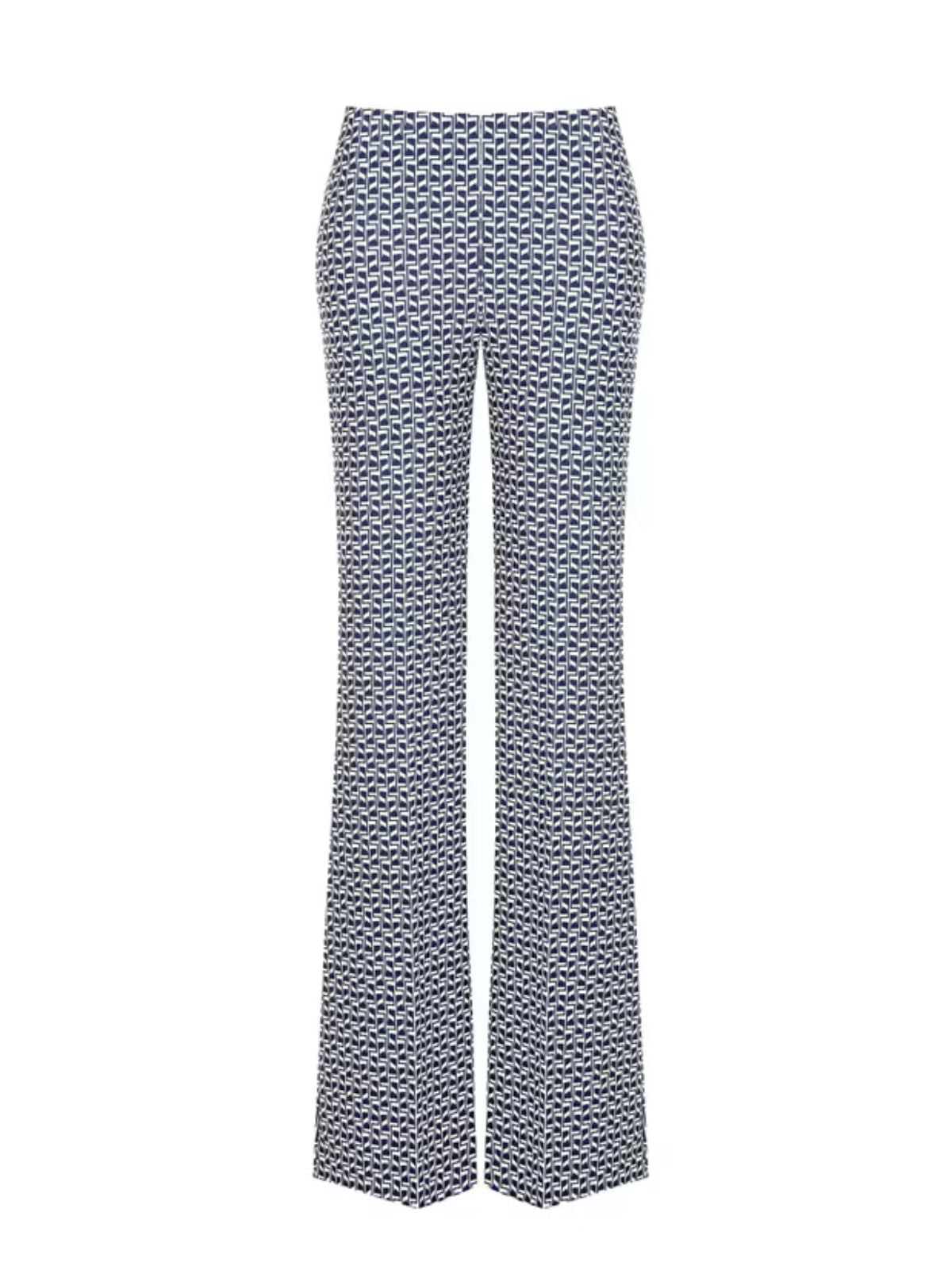 Rinascimento - Pantaloni Palazzo In Scuba Crepe Stampato - Donna