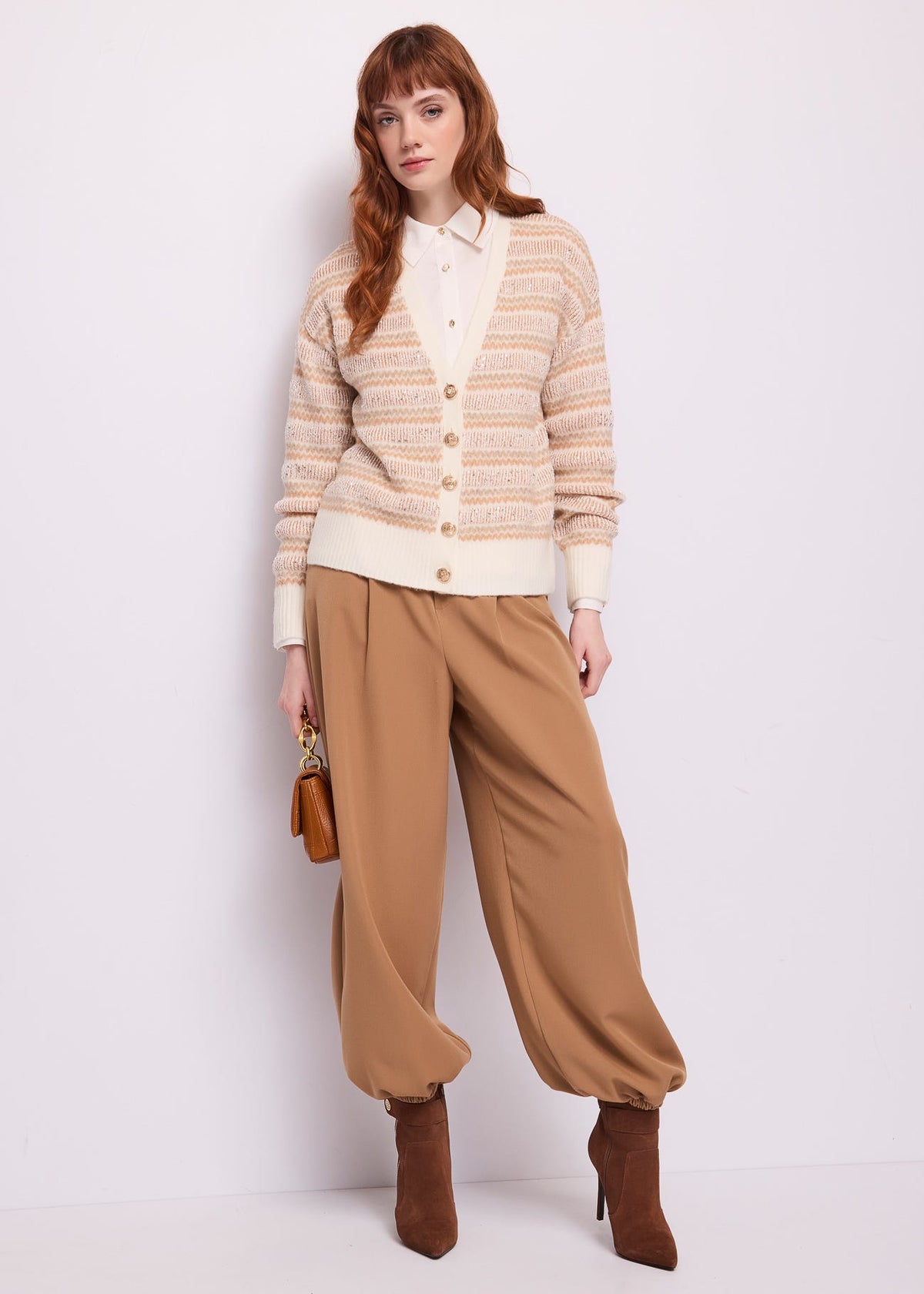 Gaudì - Cardigan a righe con paillettes - Donna