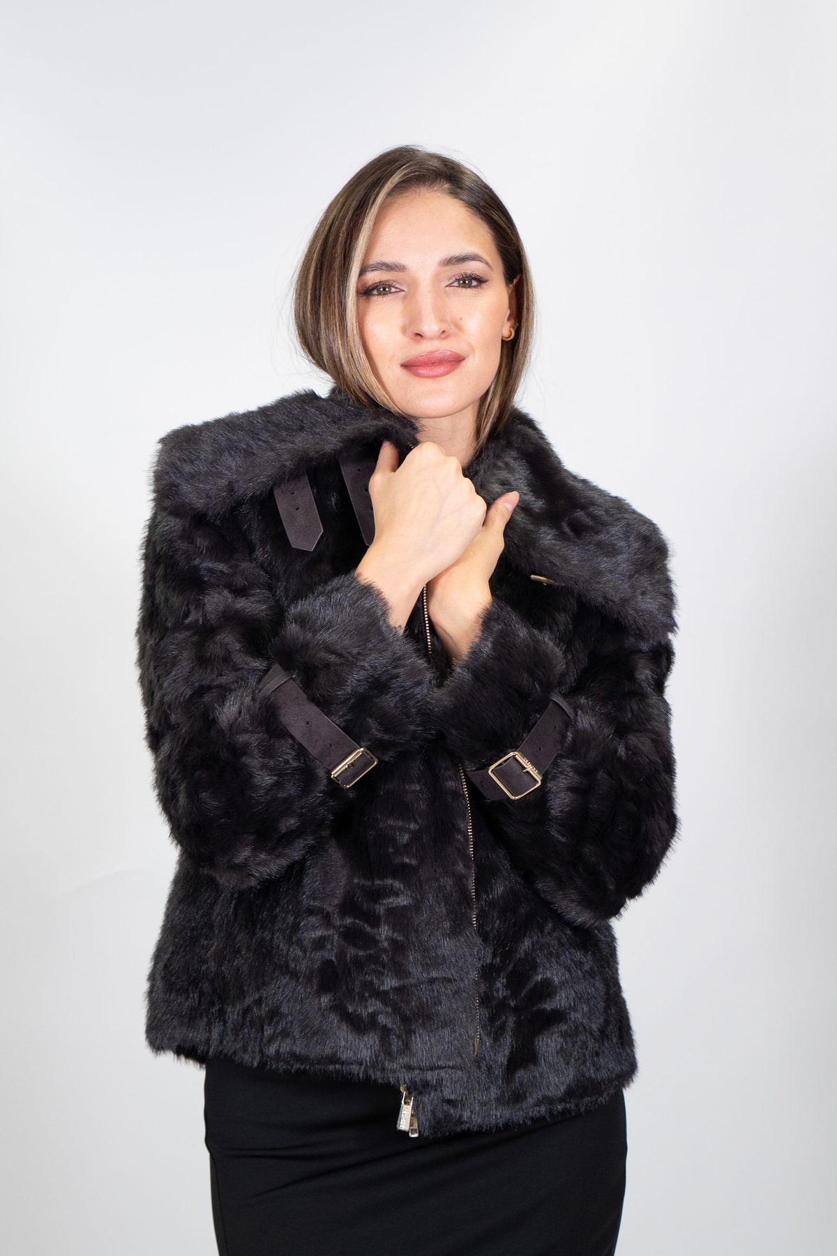 Yes Zee - Giacca in tessuto effetto peluche - Donna