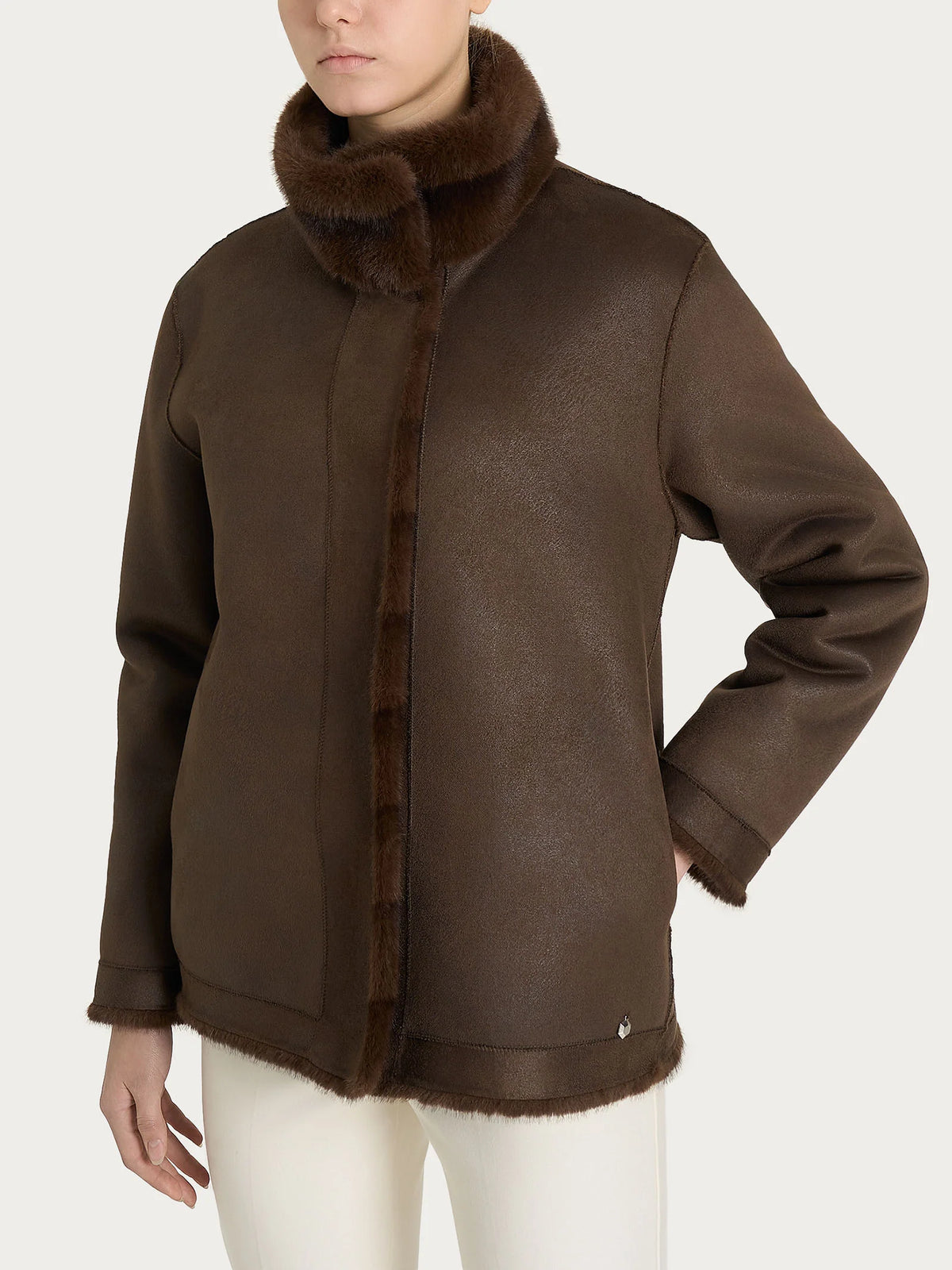 Ragno - Giaccone double-face in Vegan Fur - Donna