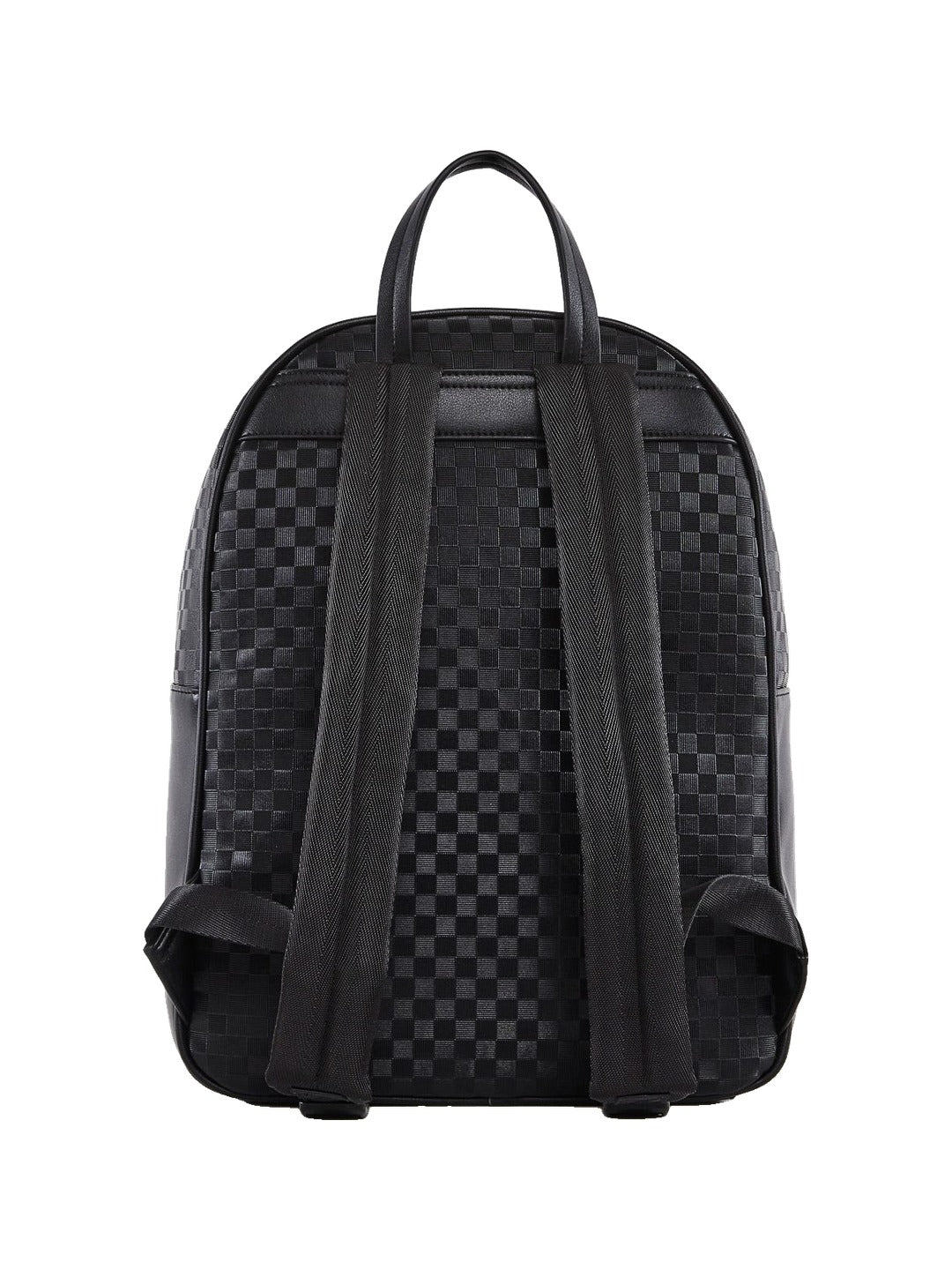 Gaudì - Zaino nero in similpelle check - Uomo