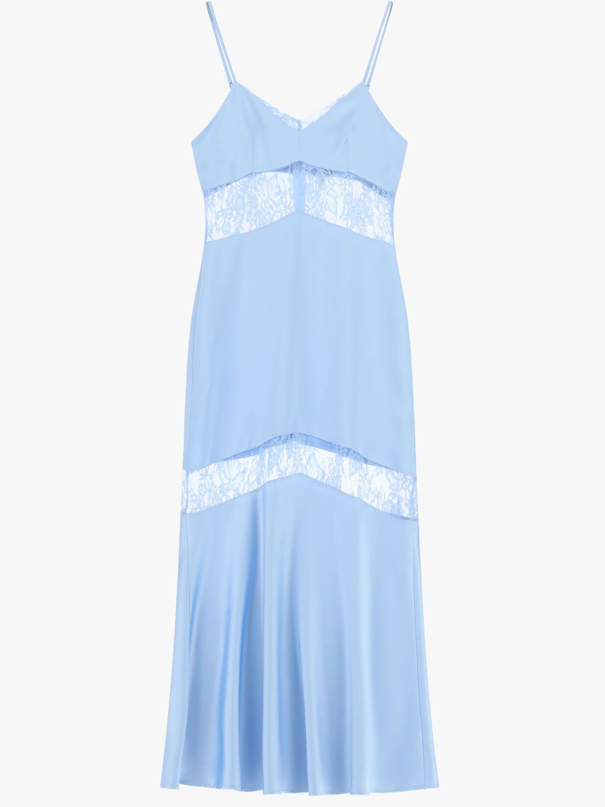 Imperial - Abito lungo con inserti in pizzo e spalline sottili - Donna