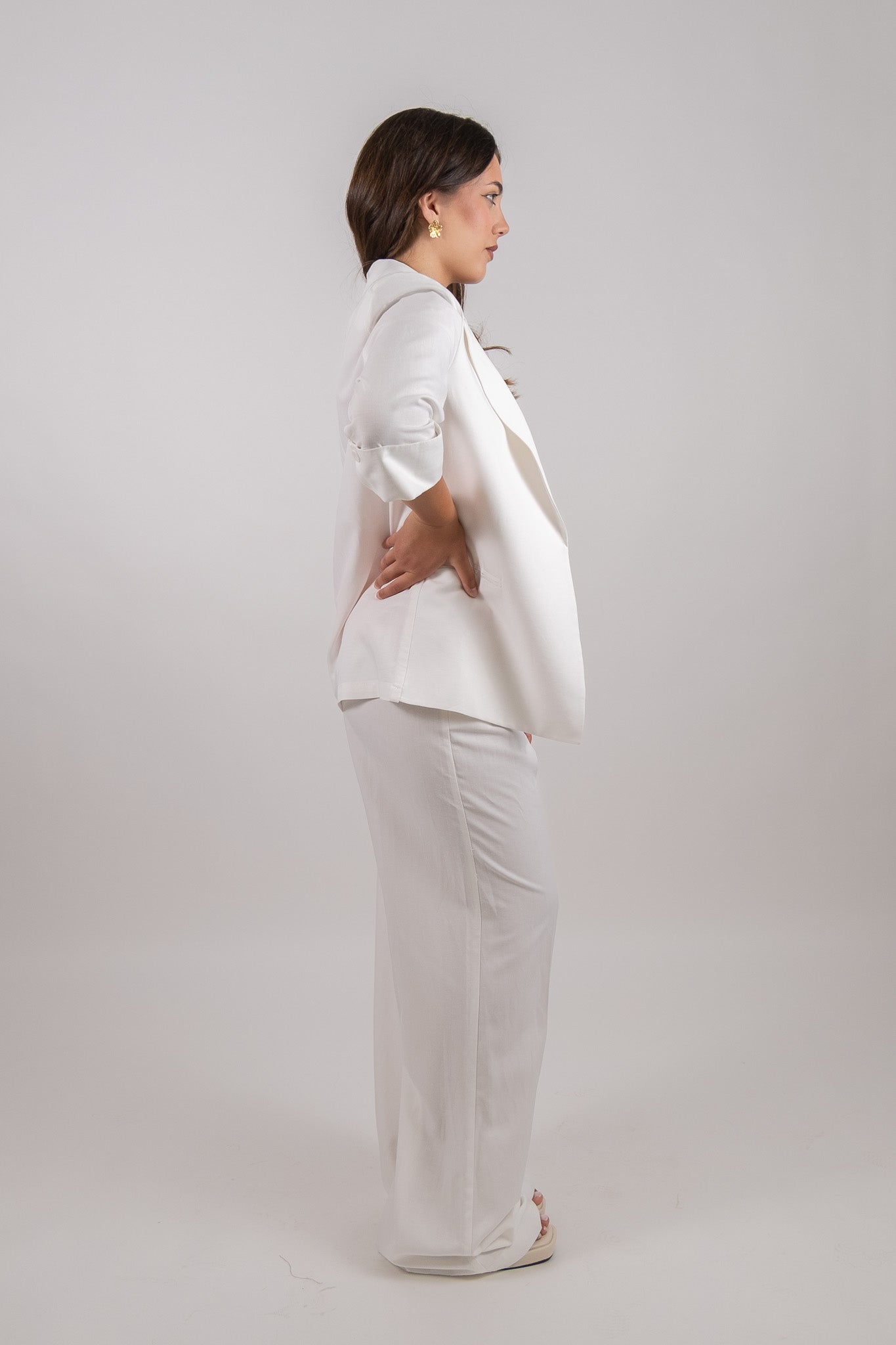 Dixie - Pantalone a vita alta con gamba ampia e pinces - Donna