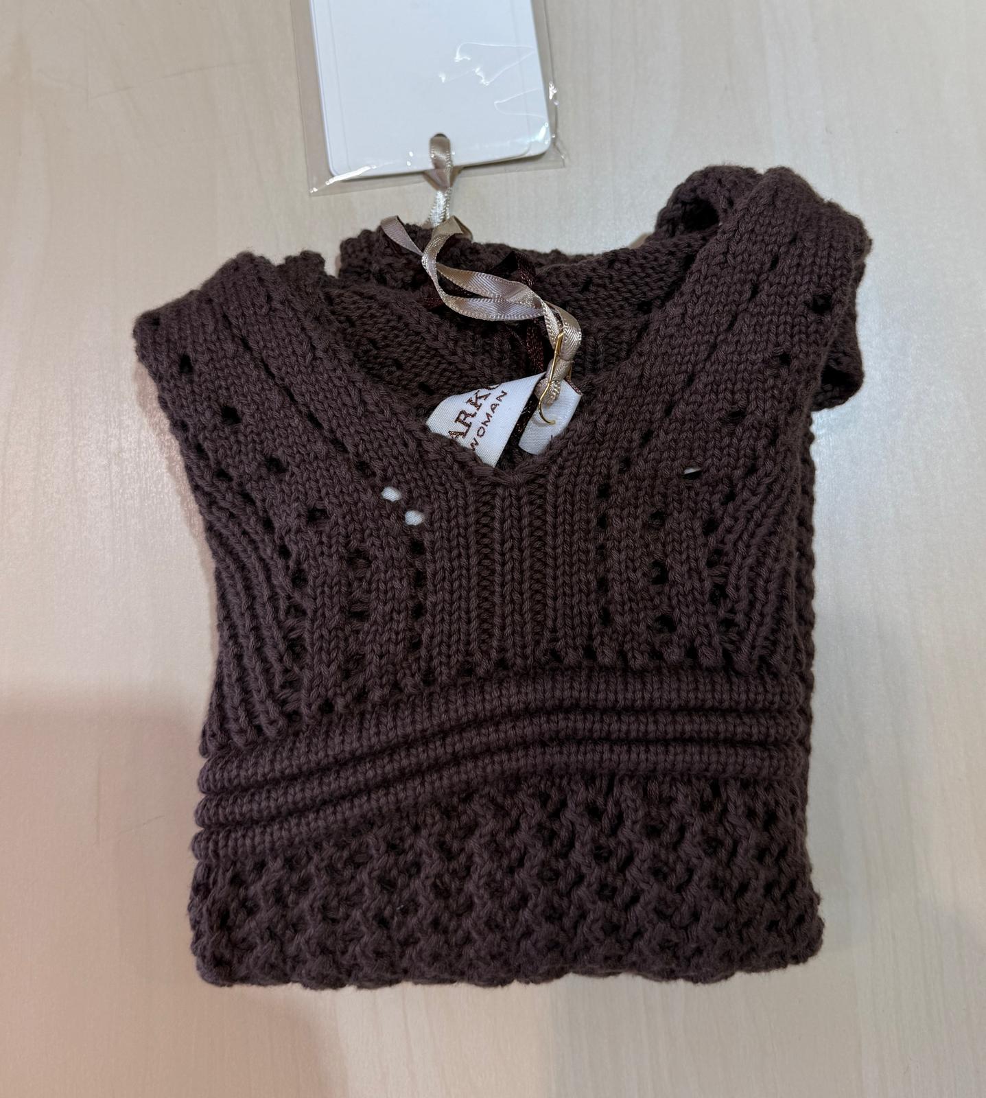 Markup - Top F.7 In Crochet Con Scollo - Donna