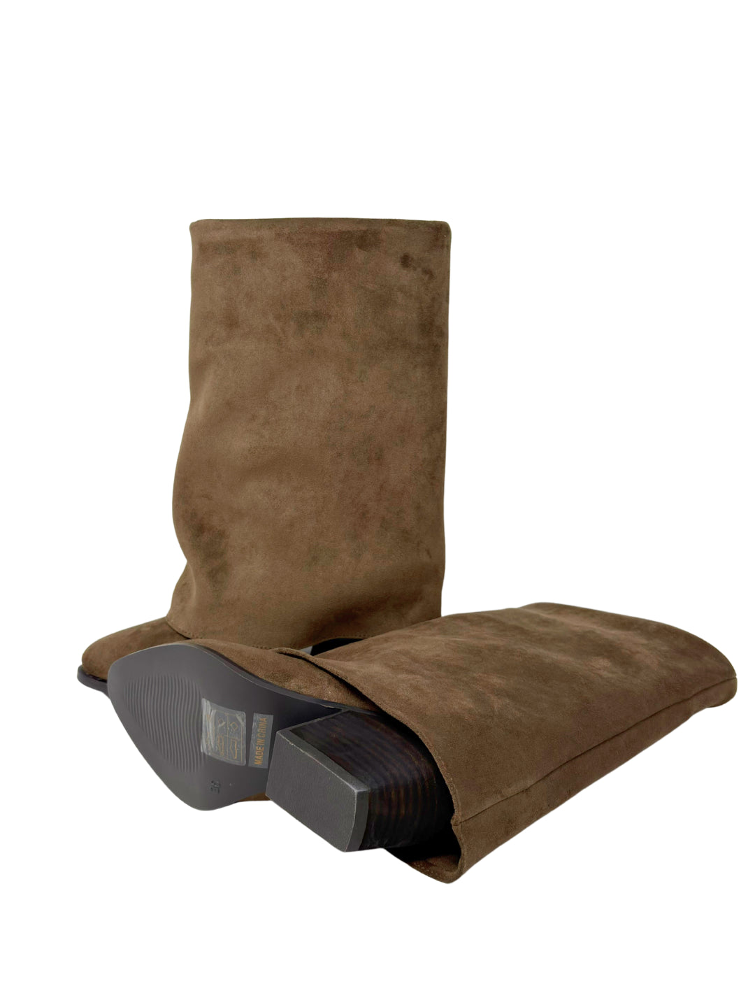 Gold&Gold - Stivale con risvolto effetto suede - Donna