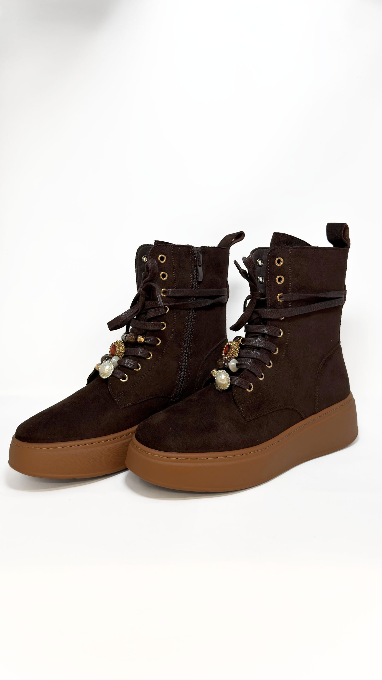 Gold&Gold - Stivaletto Scamosciato Marrone - Donna