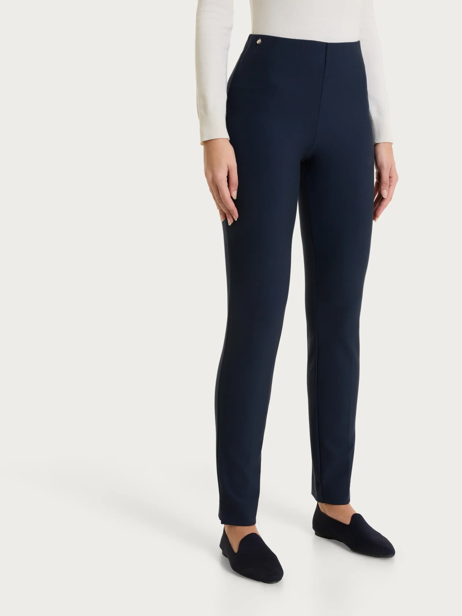 Ragno - Pantalone a sigaretta con spacchetti in Compact - Donna