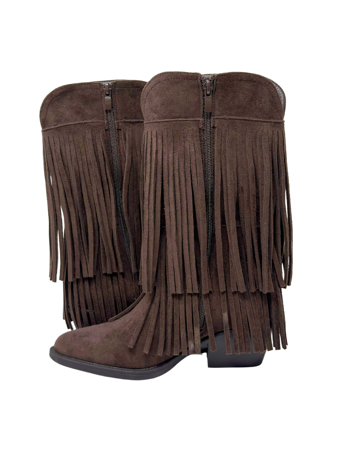 Gold&Gold - Stivale scamosciato con frange - Donna