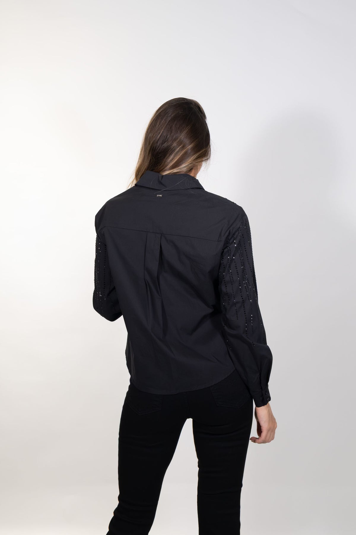 Gaudì - Camicia in popeline con mini borchie - Donna