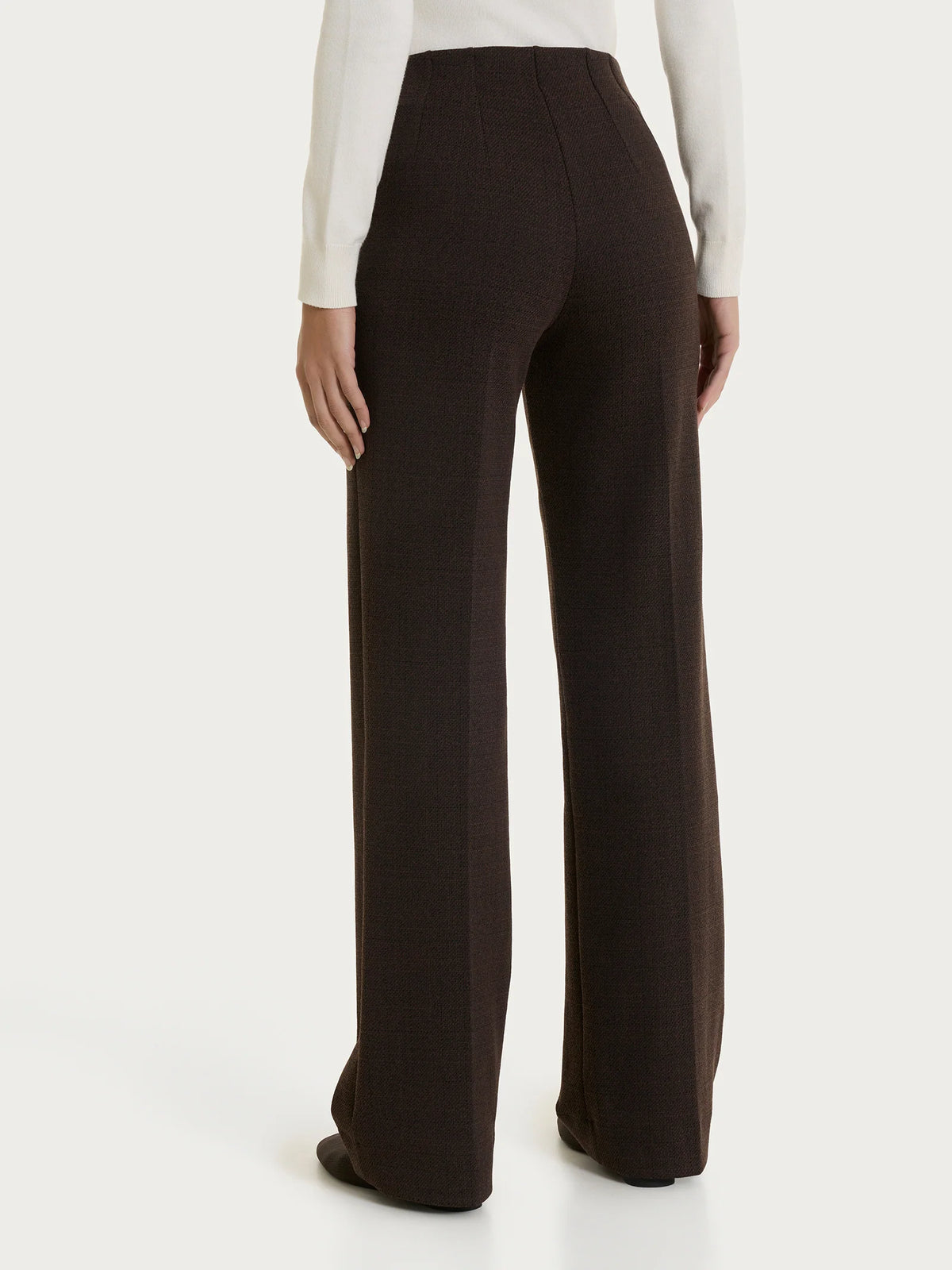 Ragno - Pantalone ampio con tweed pattern in Jacquard - Donna