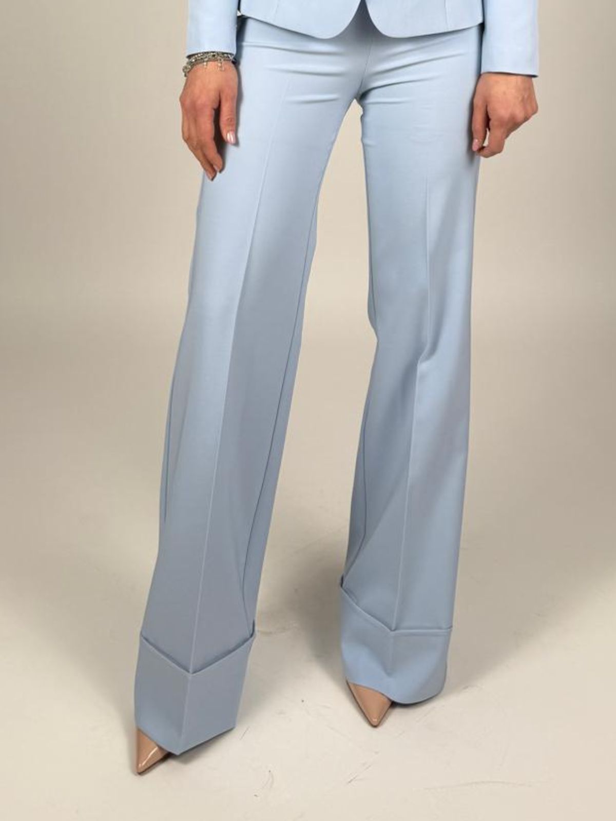 Rinascimento - Pantalone a palazzo con risvolto - Donna