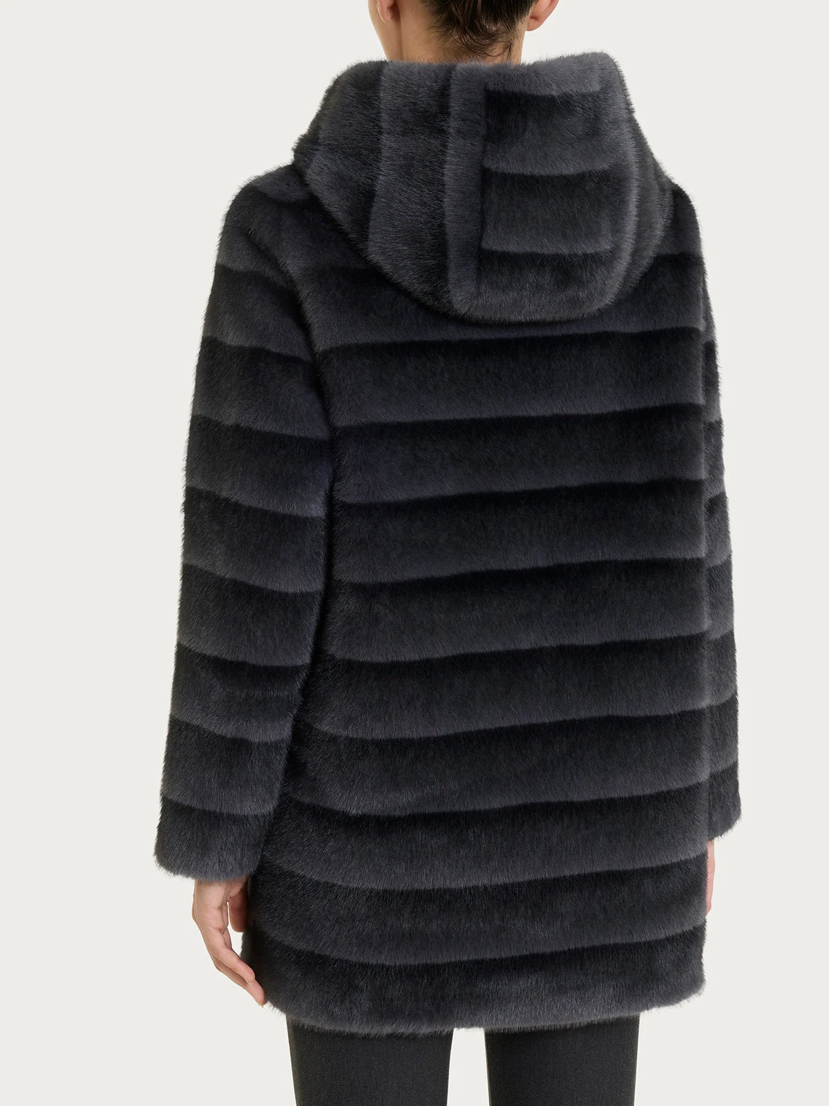 Ragno - Cappotto Double Face Vegan Shearling con Cappuccio - Donna
