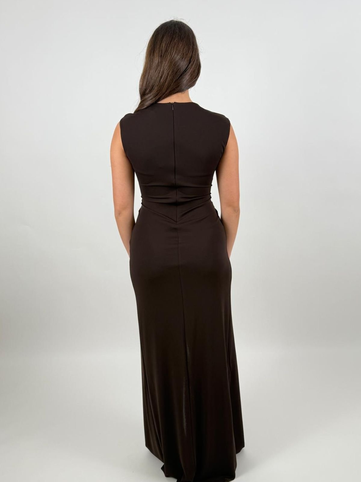 Abito con scollo a V e spacco Donna - Gaudì Fashion - World Fashion