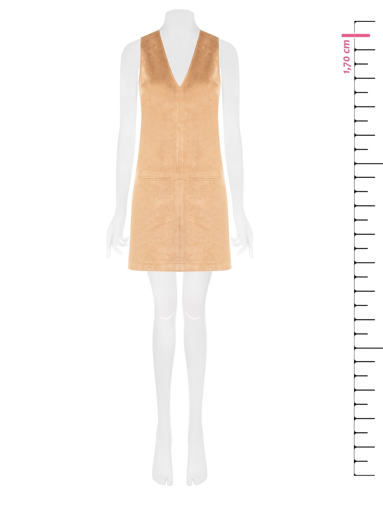 Abito Corto a Trapezio in Simil Dainetto - RINASCIMENTO - CFC0123903003 - World Fashion