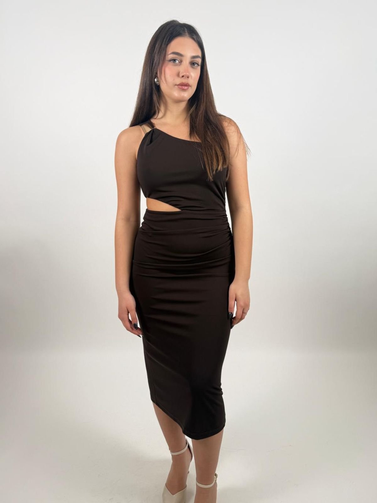 Abito In Jersey Monospalla Donna - Gaudì Fashion - World Fashion