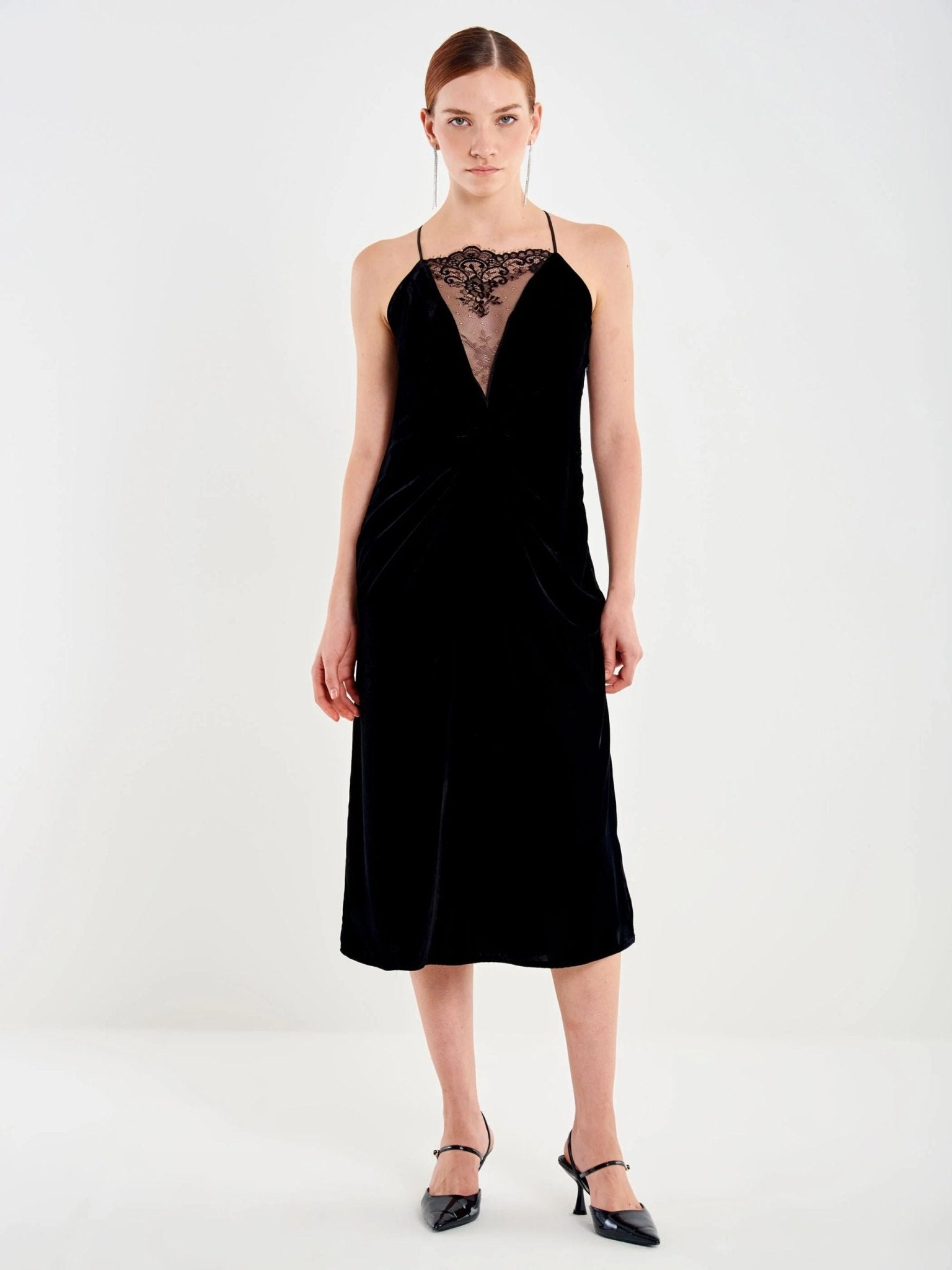 Abito in velluto lungo - VICOLO - TF0400 - World Fashion