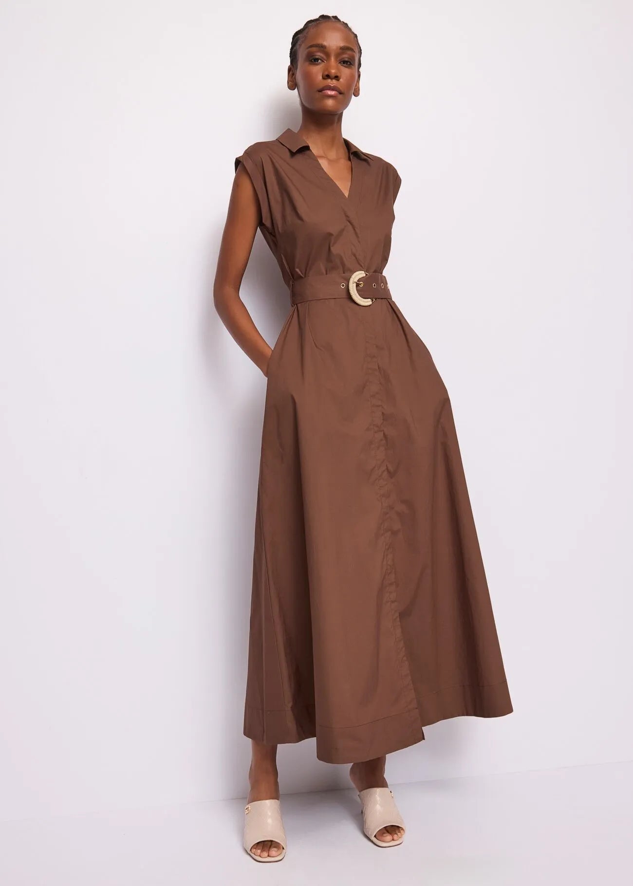 Abito Lungo Con Cintura S/M Donna - Gaudì Fashion - World Fashion