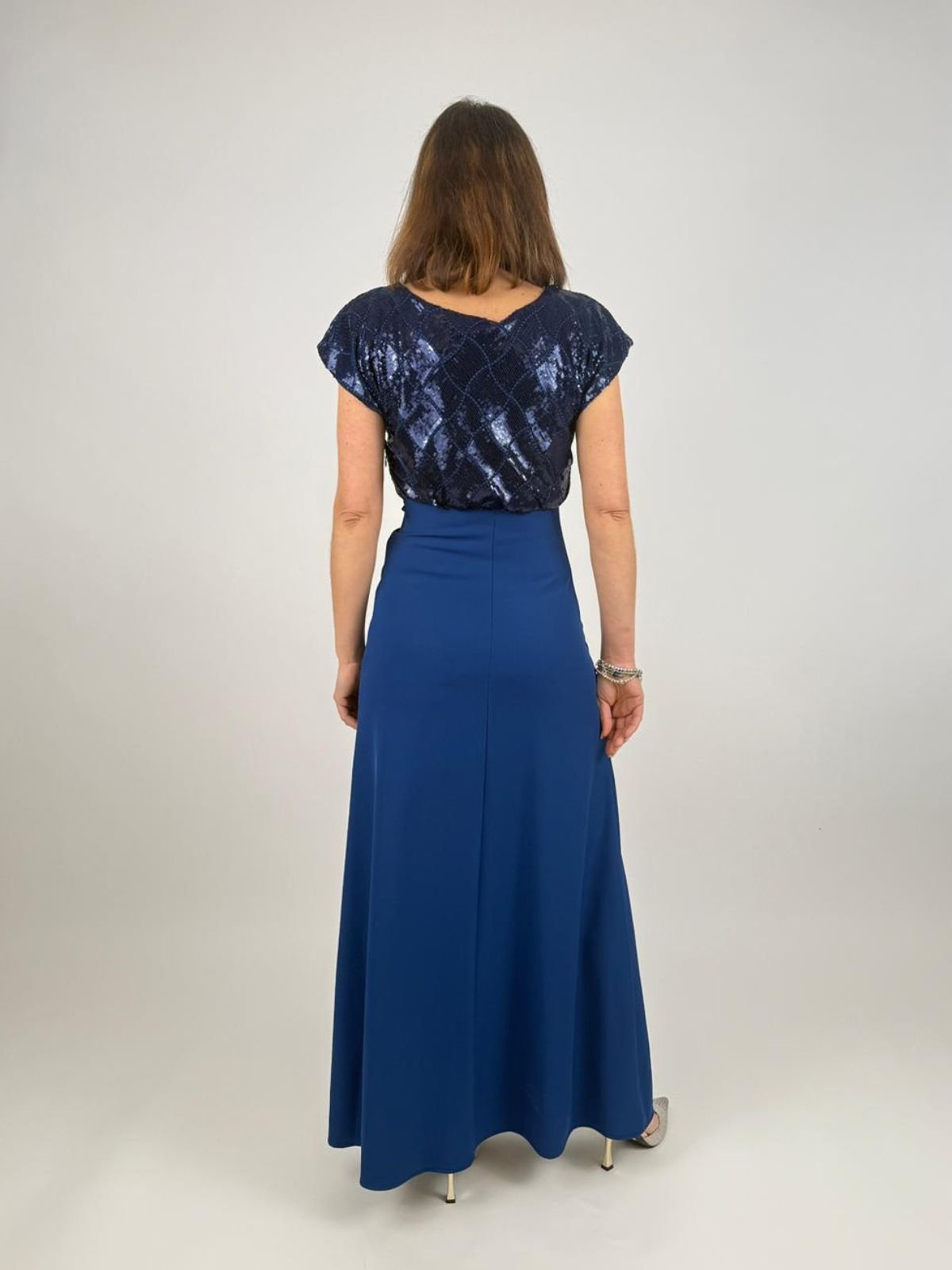 Abito lungo con corpino di paillettes Donna - Rinascimento - World Fashion