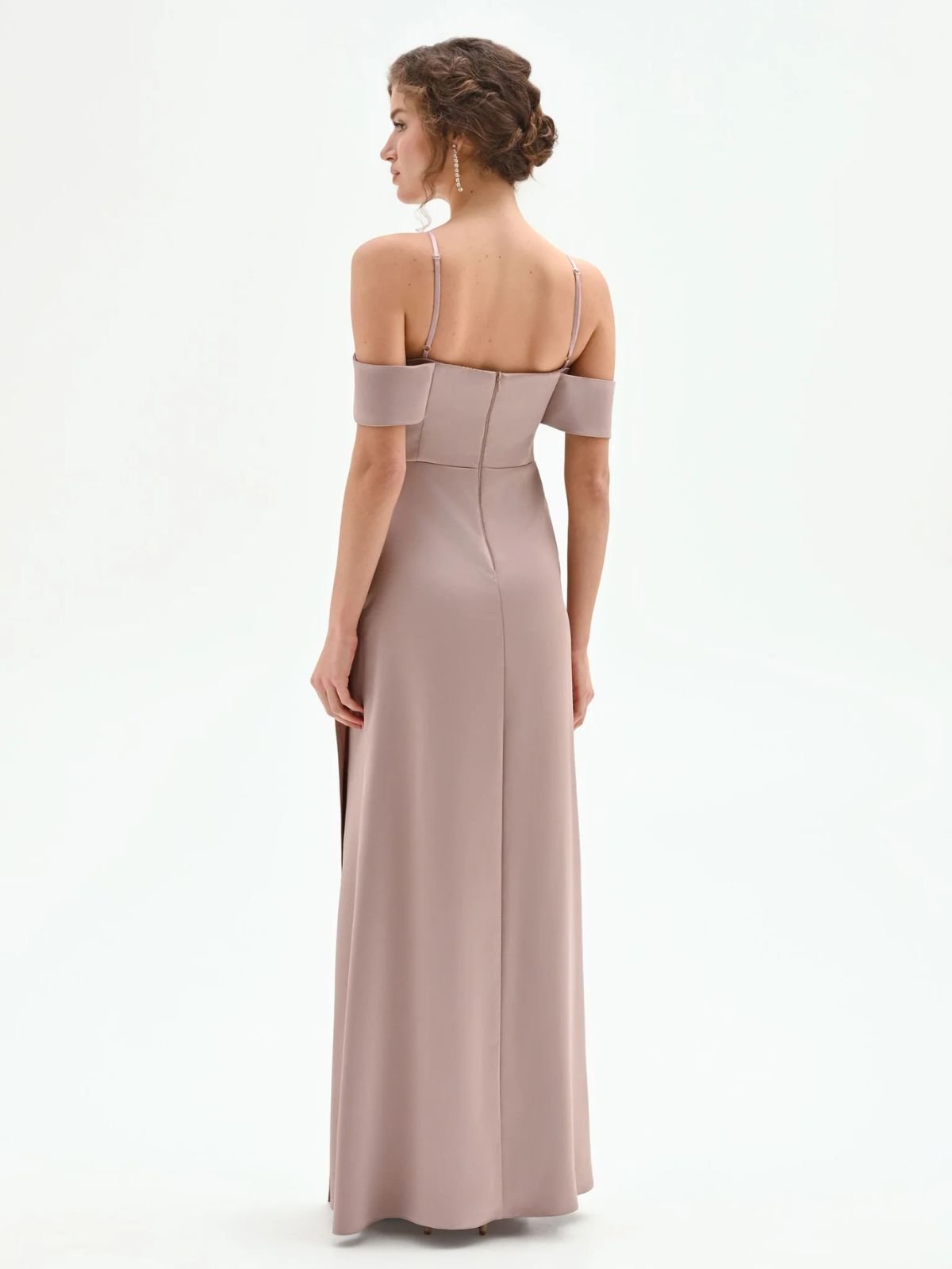 Abito lungo con drappeggio e spacco Donna - Rinascimento - World Fashion