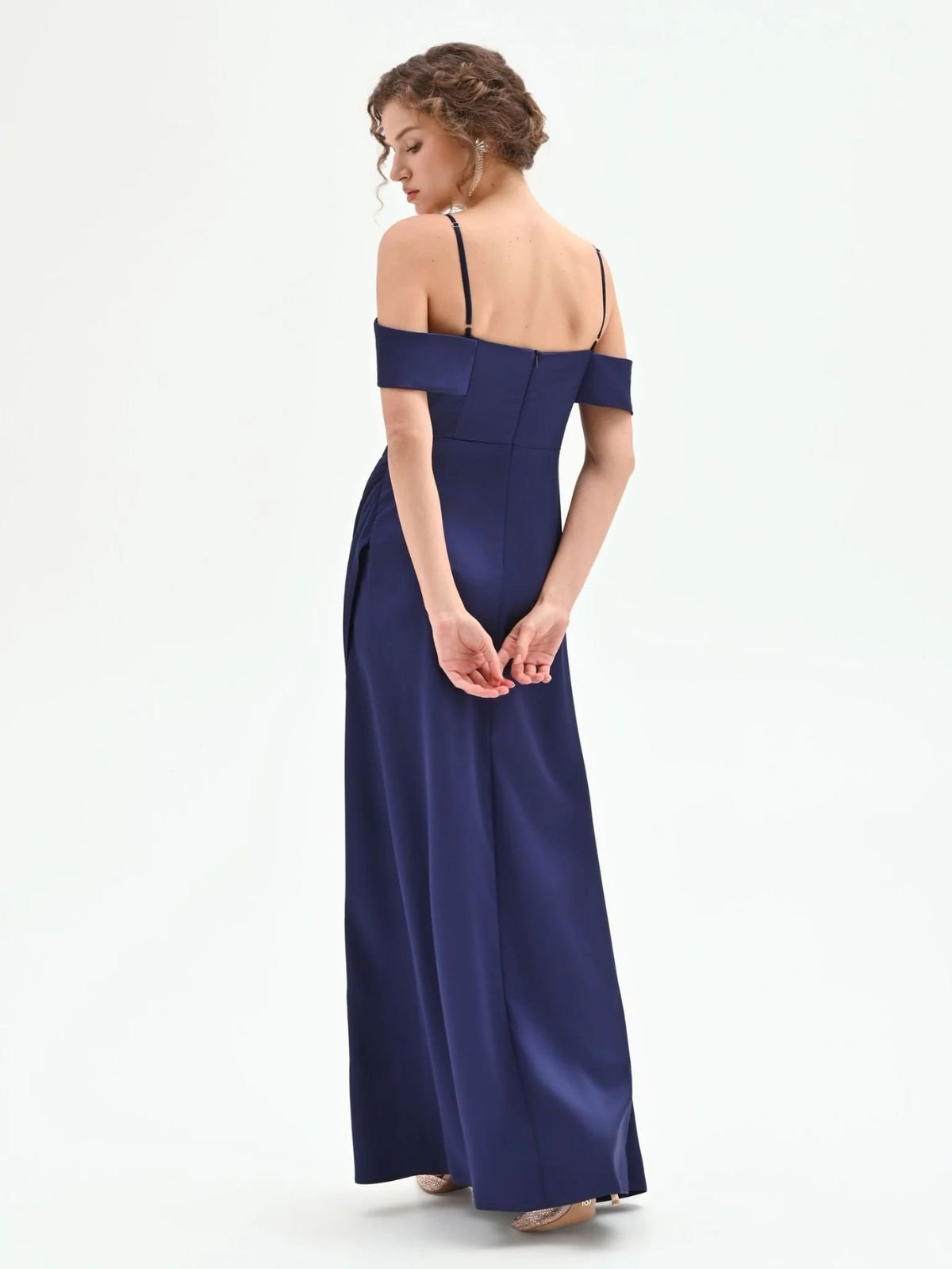 Abito lungo con drappeggio e spacco Donna - Rinascimento - World Fashion